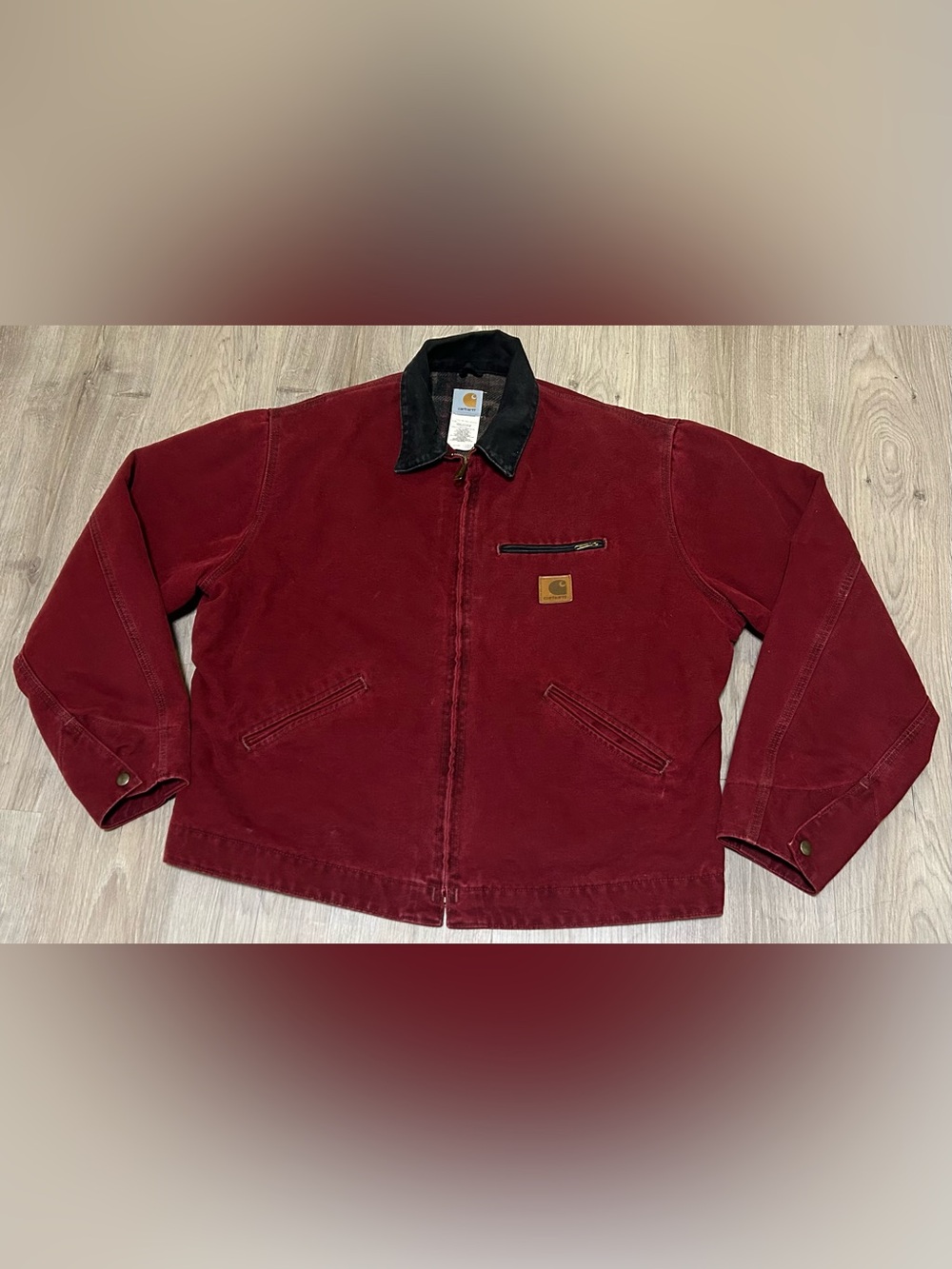 Rare vintage crimson red Carhartt Detroit Jacket J97-CRI XL